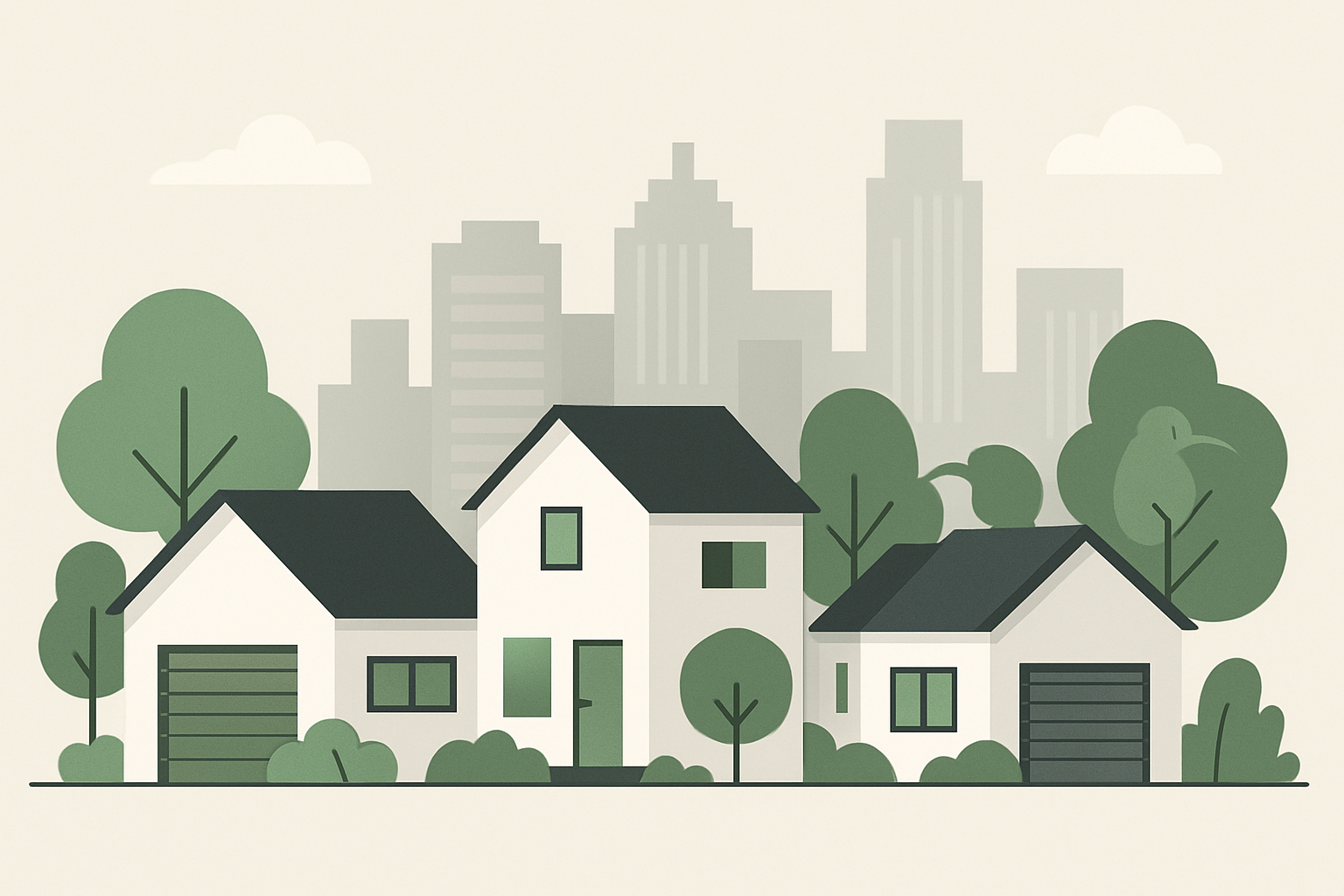 Illustration of residential development marketing